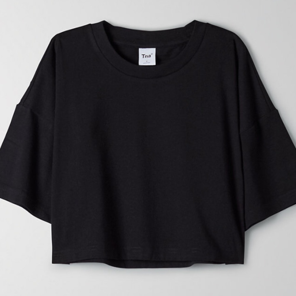 Basic black crop top
